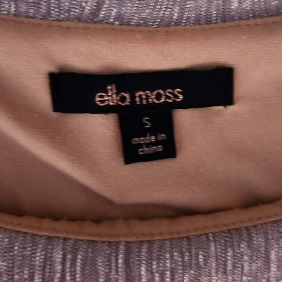 Ella MossCerine Cold-Shoulder Ruffle Top, Pink Champagne size small - Picture 2 of 10